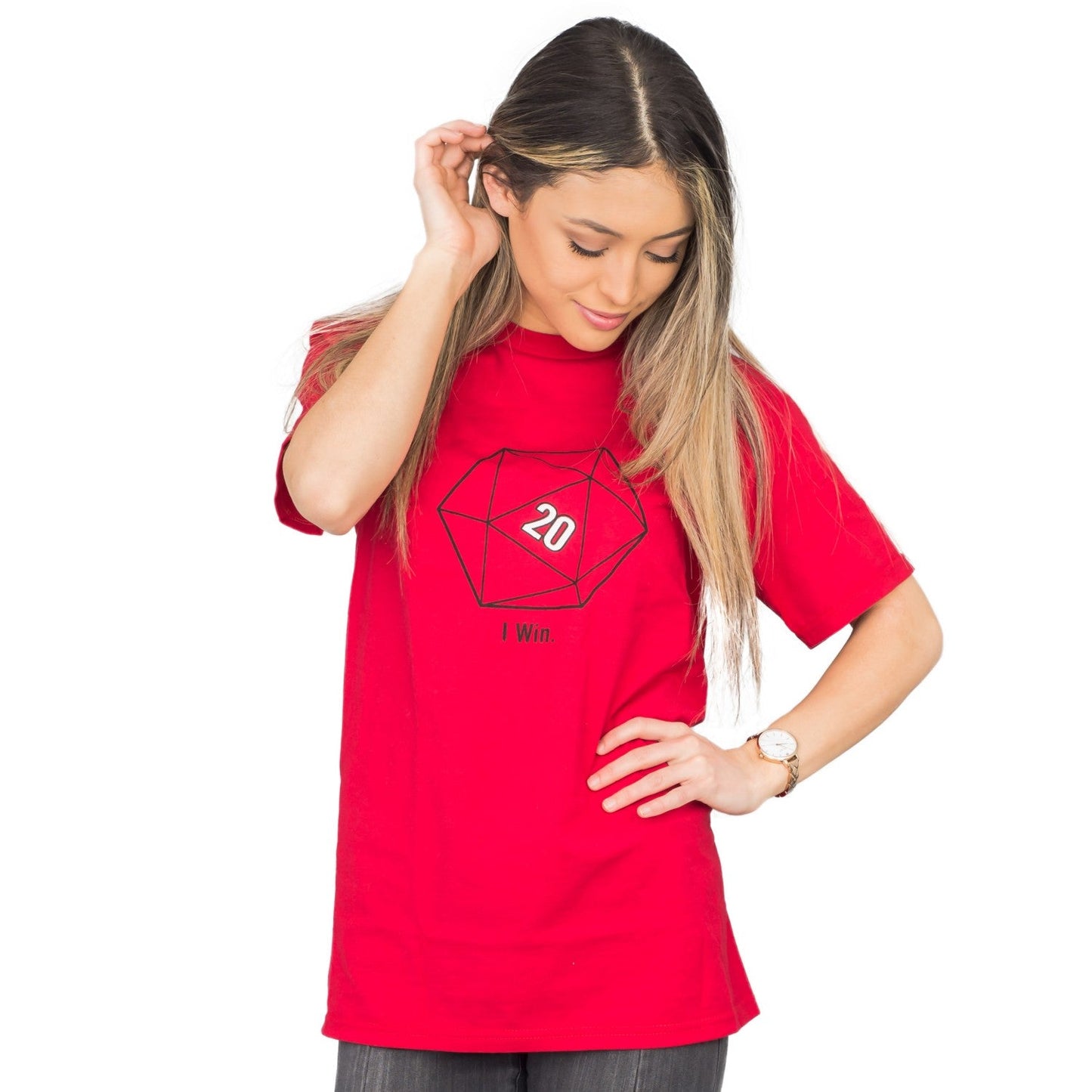 Sheldon Cooper 20 Sided Dice D20 Adult Red T Shirt