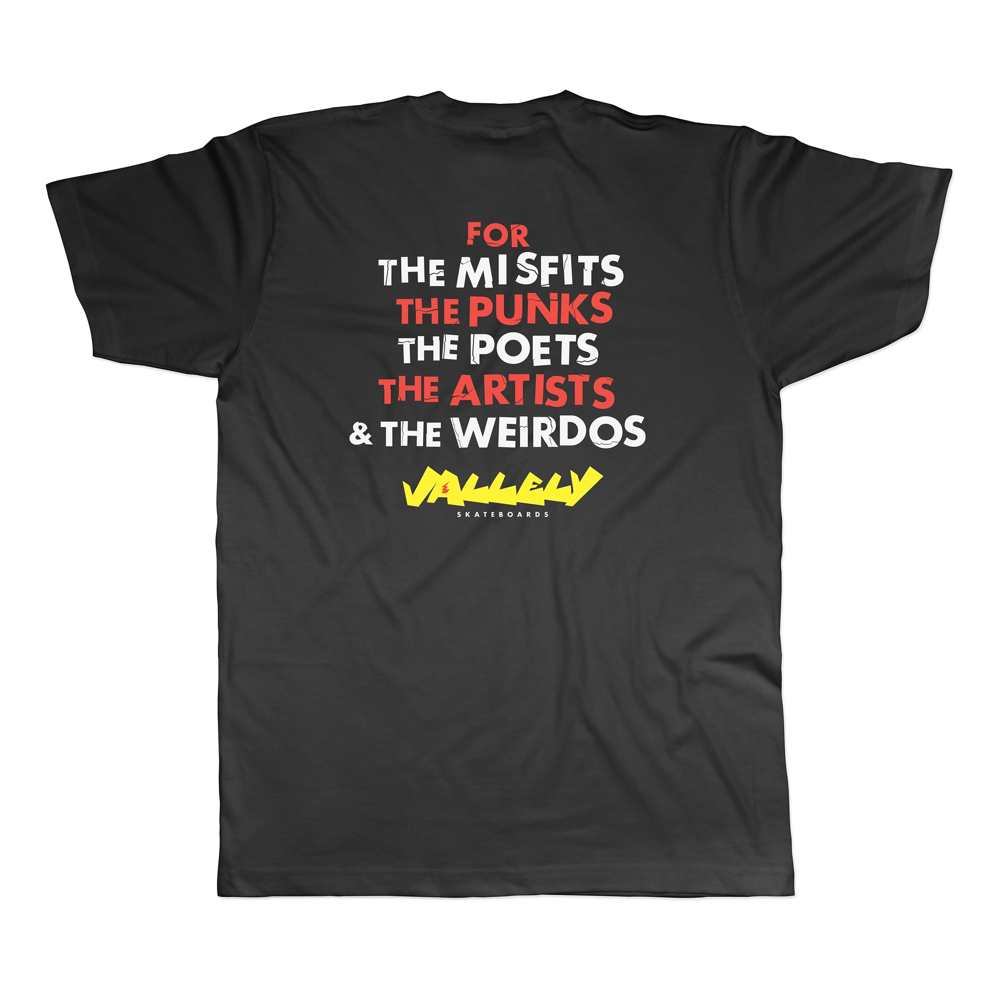 Vallely Skateboards "Misfits" Mens T Shirt Black