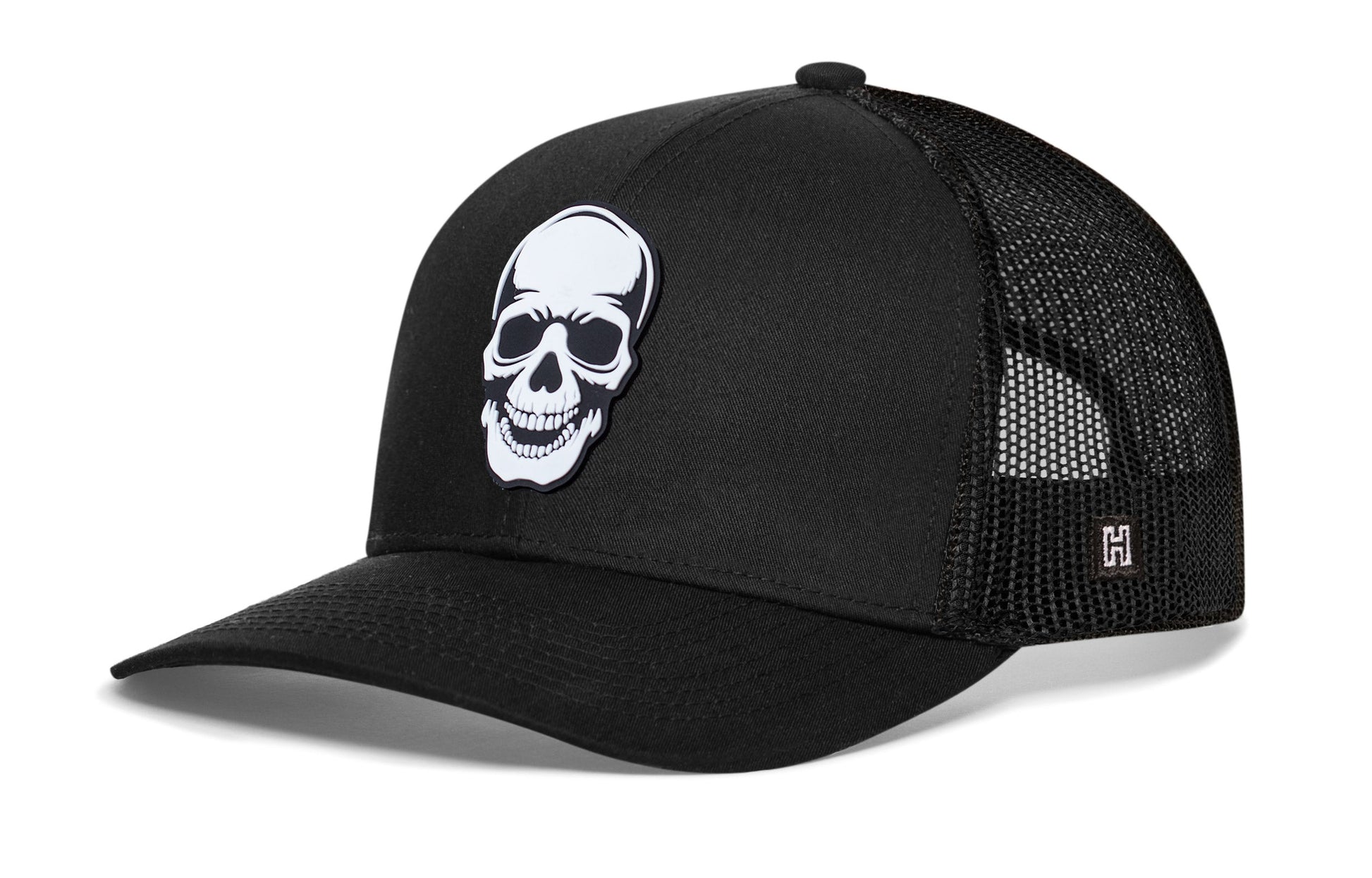 Skull Trucker Haka Hat Black  Snapback