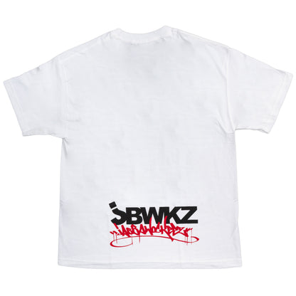 Jabbawockeez Dance Face Fill Logo White T Shirt Tee