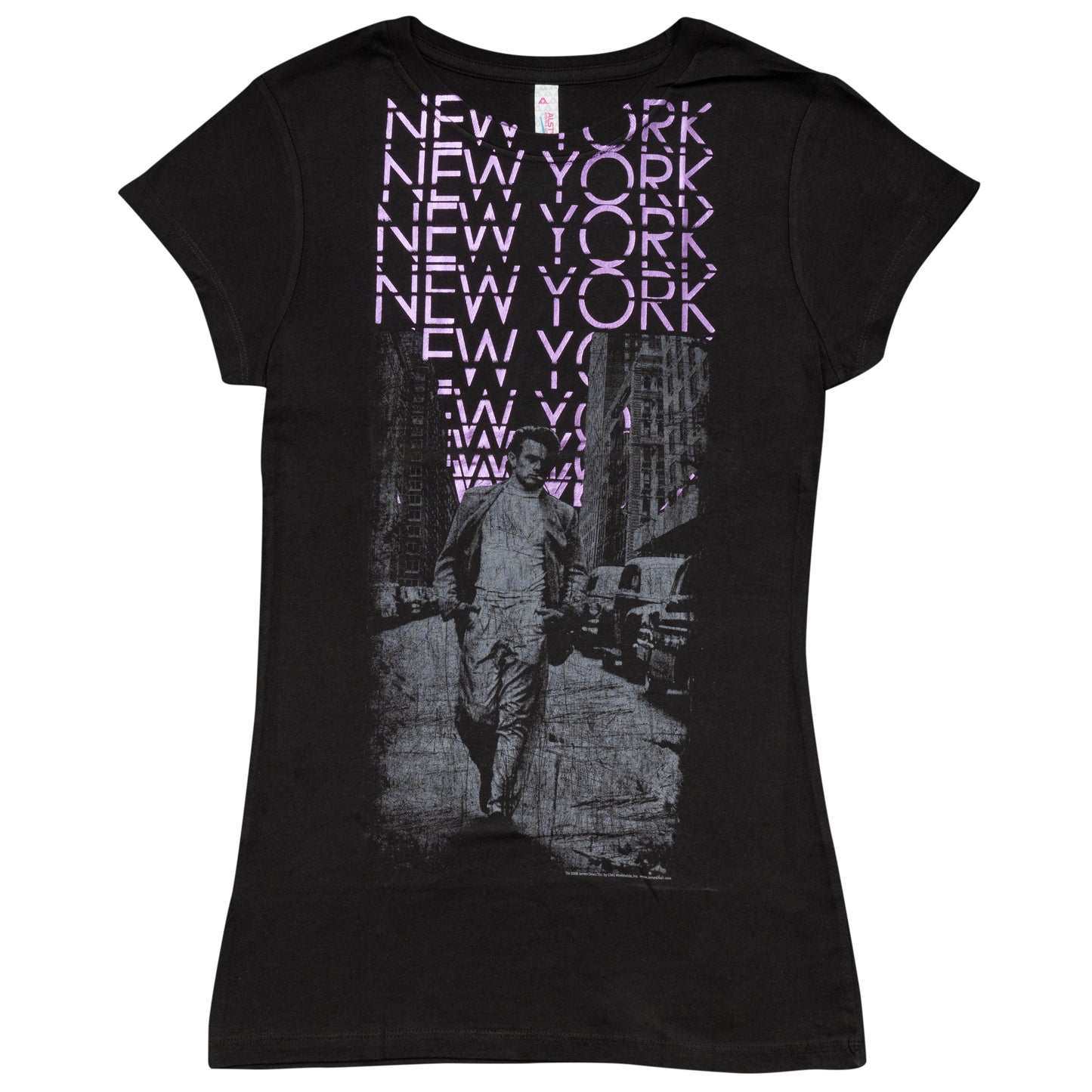 James Dean New York Black Juniors T Shirt