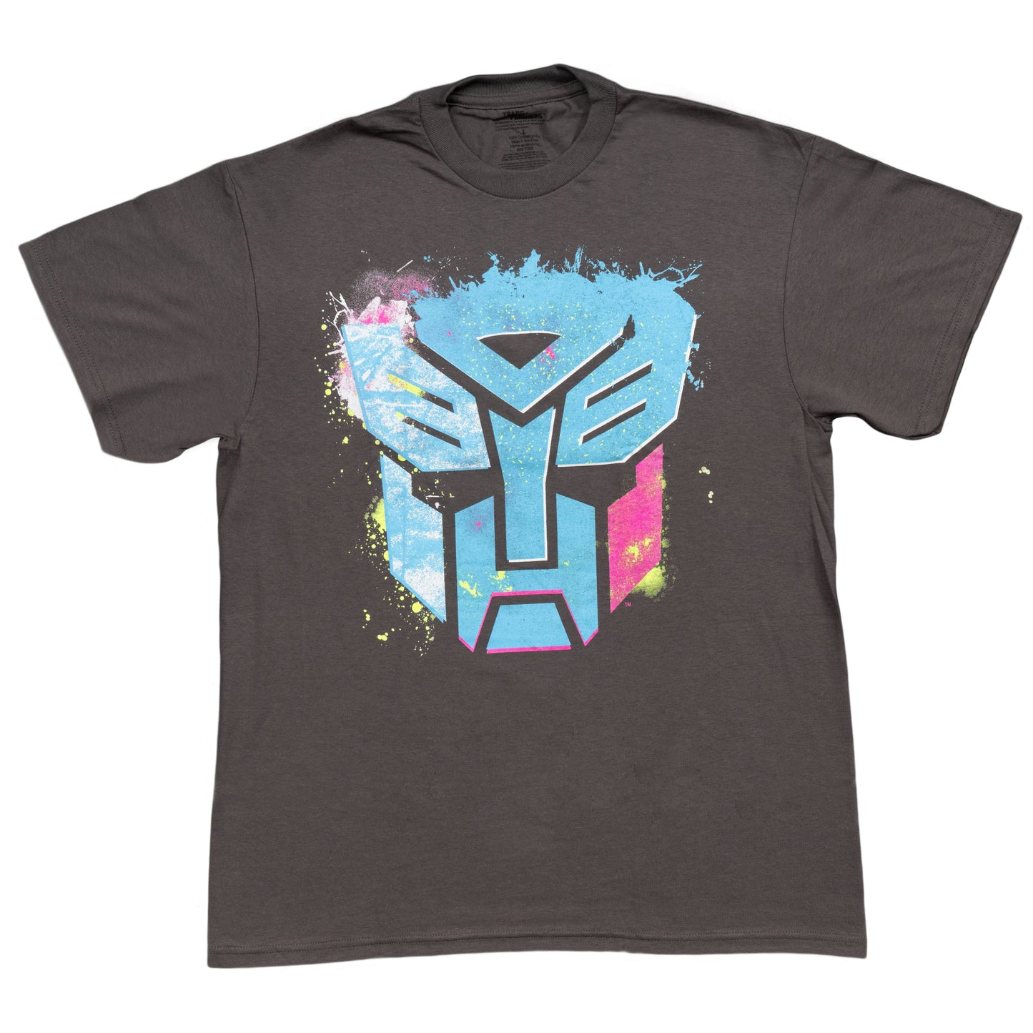 Transformers Autobots Splattered Paint Charcoal T Shirt