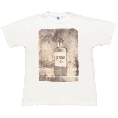 Drink Me Bottle Cream Adult T Shirt Tee