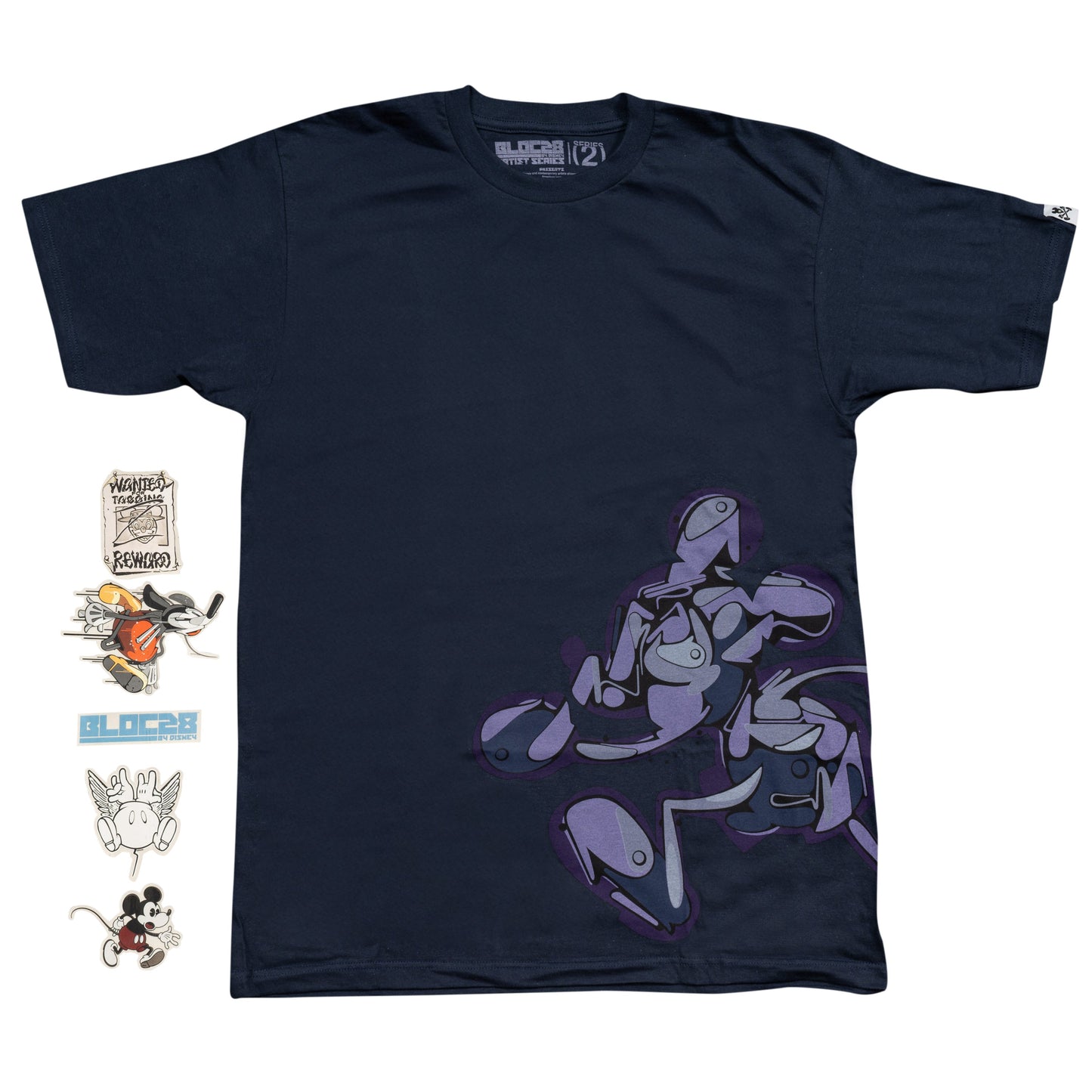 Adult Disney Art BLOC28 Artist Series 2 Mickey Mouse Street Graffiti T Shirt