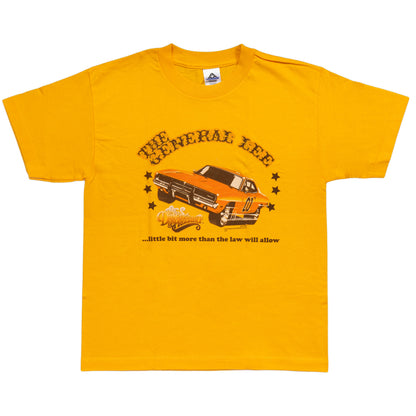 Dukes of Hazzard The General Lee little bit more than the law will allow Youth Yellow T Shirt