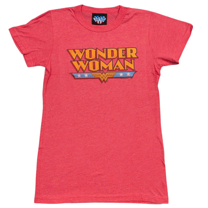 Wonder Woman Logo Red Juniors T Shirt