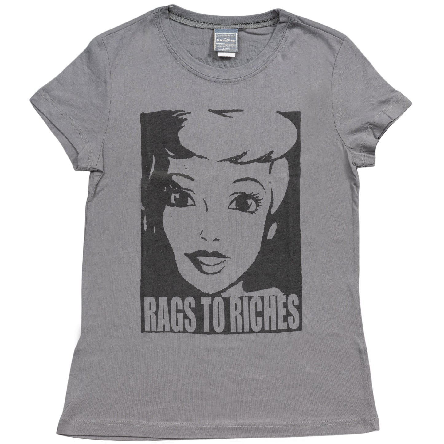 Rags to Riches Gray Juniors/Ladies T Shirt