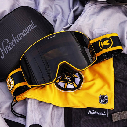 Boston Bruins Slingshots Officially Licensed Knockaround Ski Snowboard Goggles