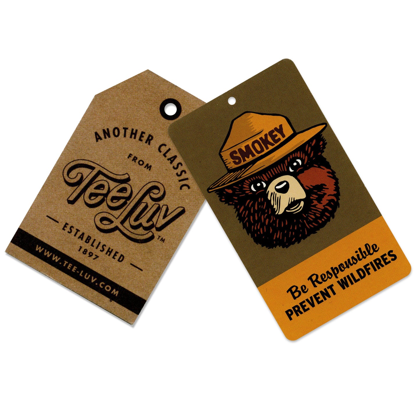 Smokey Bear "Fire Danger Very High Today" Mens T Shirt Green