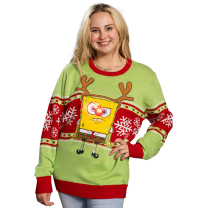 Spongebob Tangled LED Lights Sweater