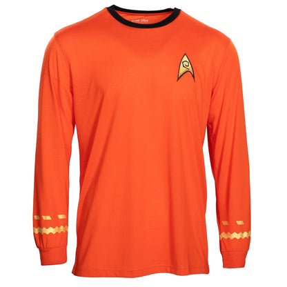 Star Trek Long Sleeve Halloween Costume T Shirt - Commander, Medical Sciences and Engineering