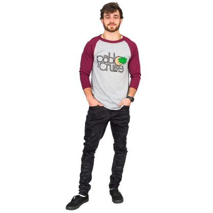 Step Bros Pablo Cruise Adult Gray and Maroon Raglan Funny Movie T-Shirt Tee