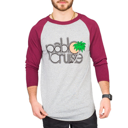 Step Bros Pablo Cruise Adult Gray and Maroon Raglan Funny Movie T-Shirt Tee