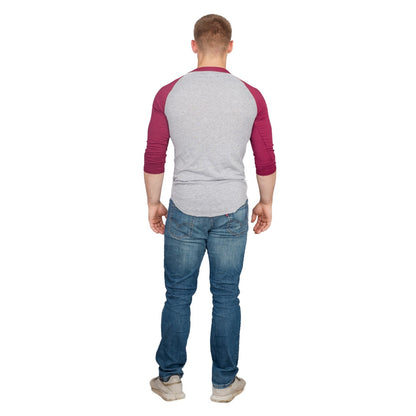 Step Bros Pablo Cruise Adult Gray and Maroon Raglan Funny Movie T-Shirt Tee