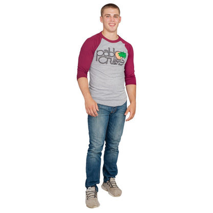Step Bros Pablo Cruise Adult Gray and Maroon Raglan Funny Movie T-Shirt Tee