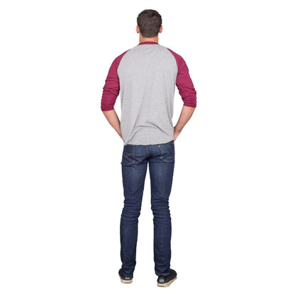 Step Bros Pablo Cruise Adult Gray and Maroon Raglan Funny Movie T-Shirt Tee