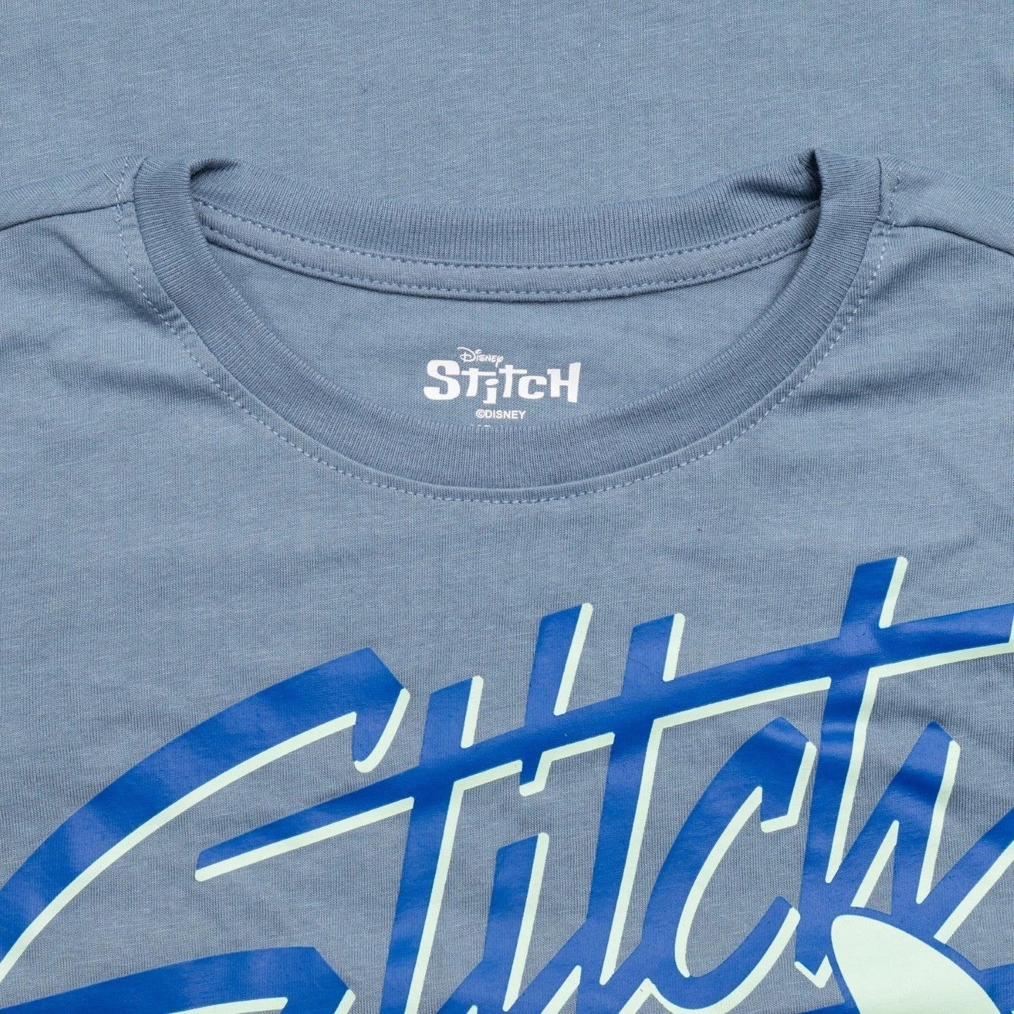 Stitch Character Chilling Boys Short Sleeve Light Blue Youth T Shirt
