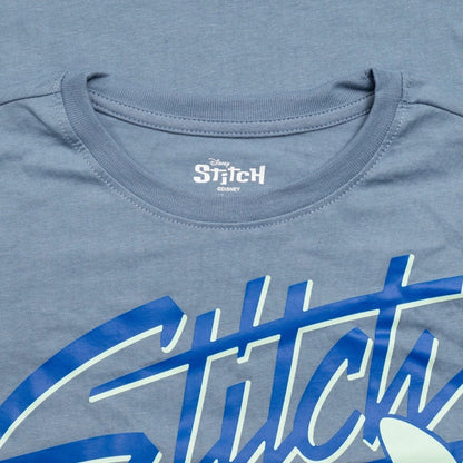 Stitch Character Chilling Boys Short Sleeve Light Blue Youth T Shirt
