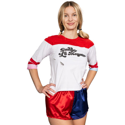 Harley Quinn Replica Little Monster Halloween Cosplay Costume Pajamas Set (2pcs)