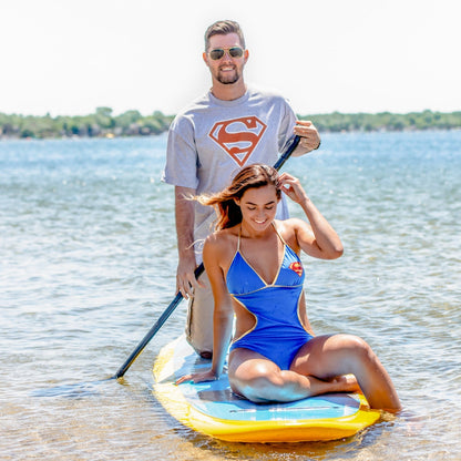 Superman Red-Orange Shield Adult T Shirt