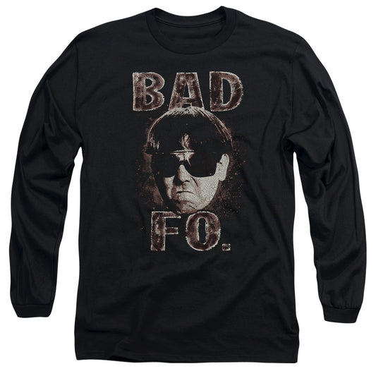 Three Stooges Bad Moe Fo Mens Long Sleeve Shirt Black Officially Licensed