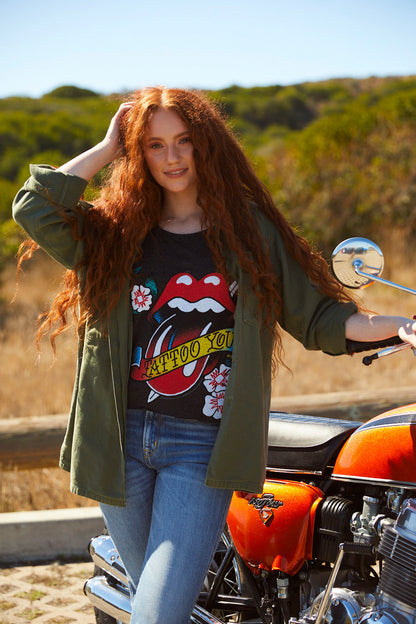 The Rolling Stones Tattoo You Womens Tank Top Shirt Black