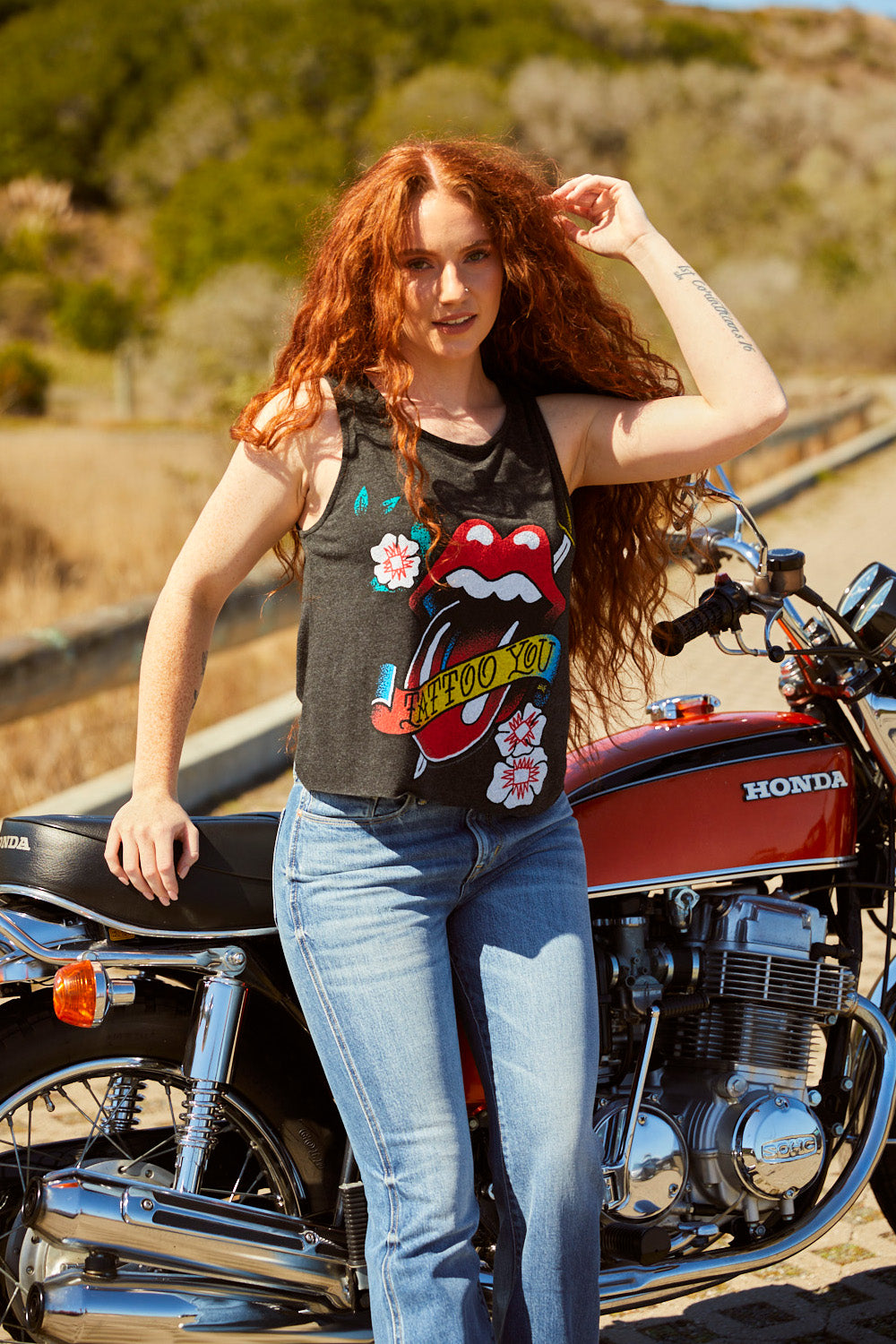 The Rolling Stones Tattoo You Womens Tank Top Shirt Black