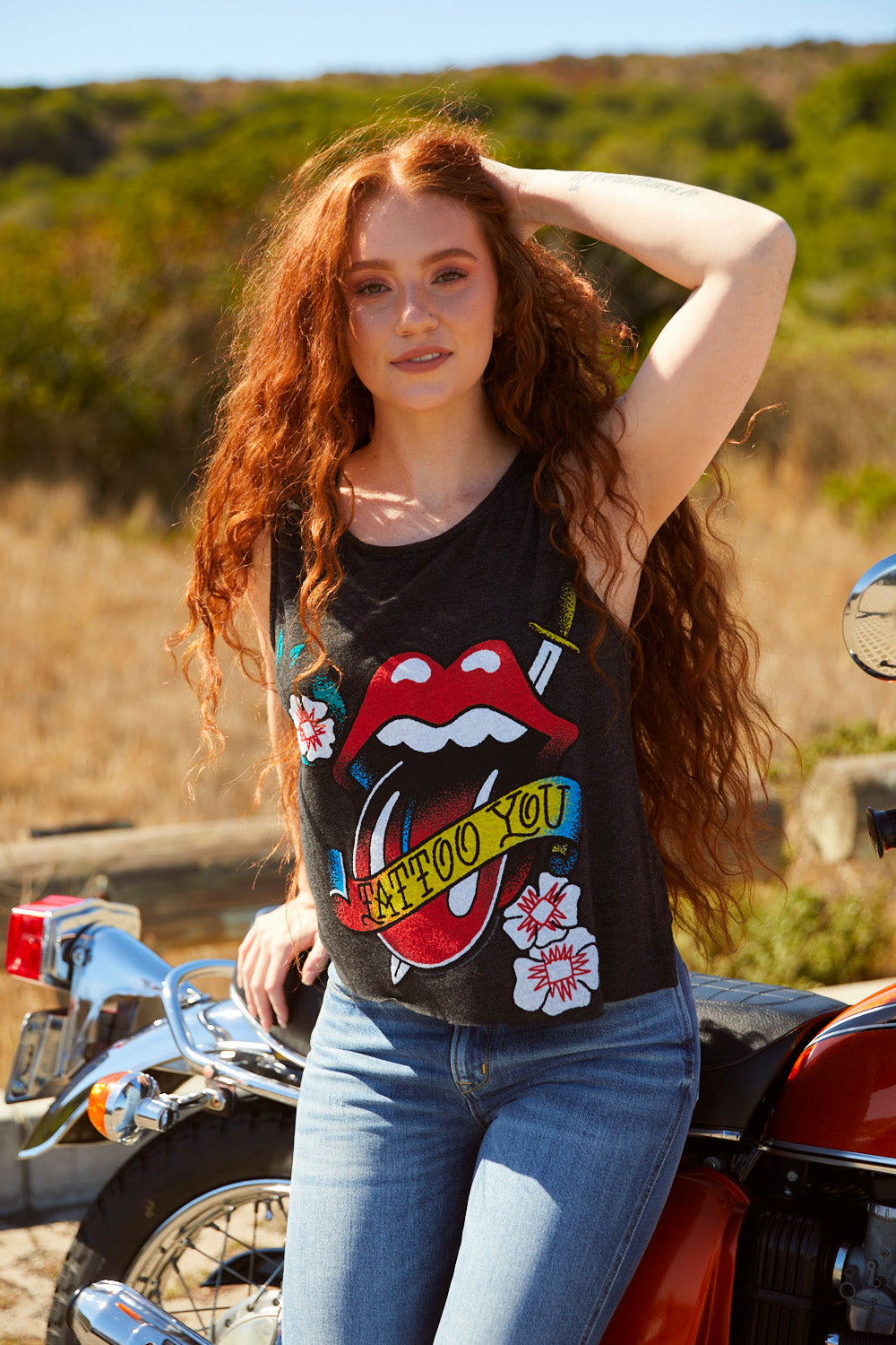 The Rolling Stones Tattoo You Womens Tank Top Shirt Black