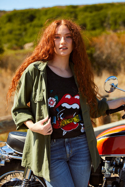 The Rolling Stones Tattoo You Womens Tank Top Shirt Black