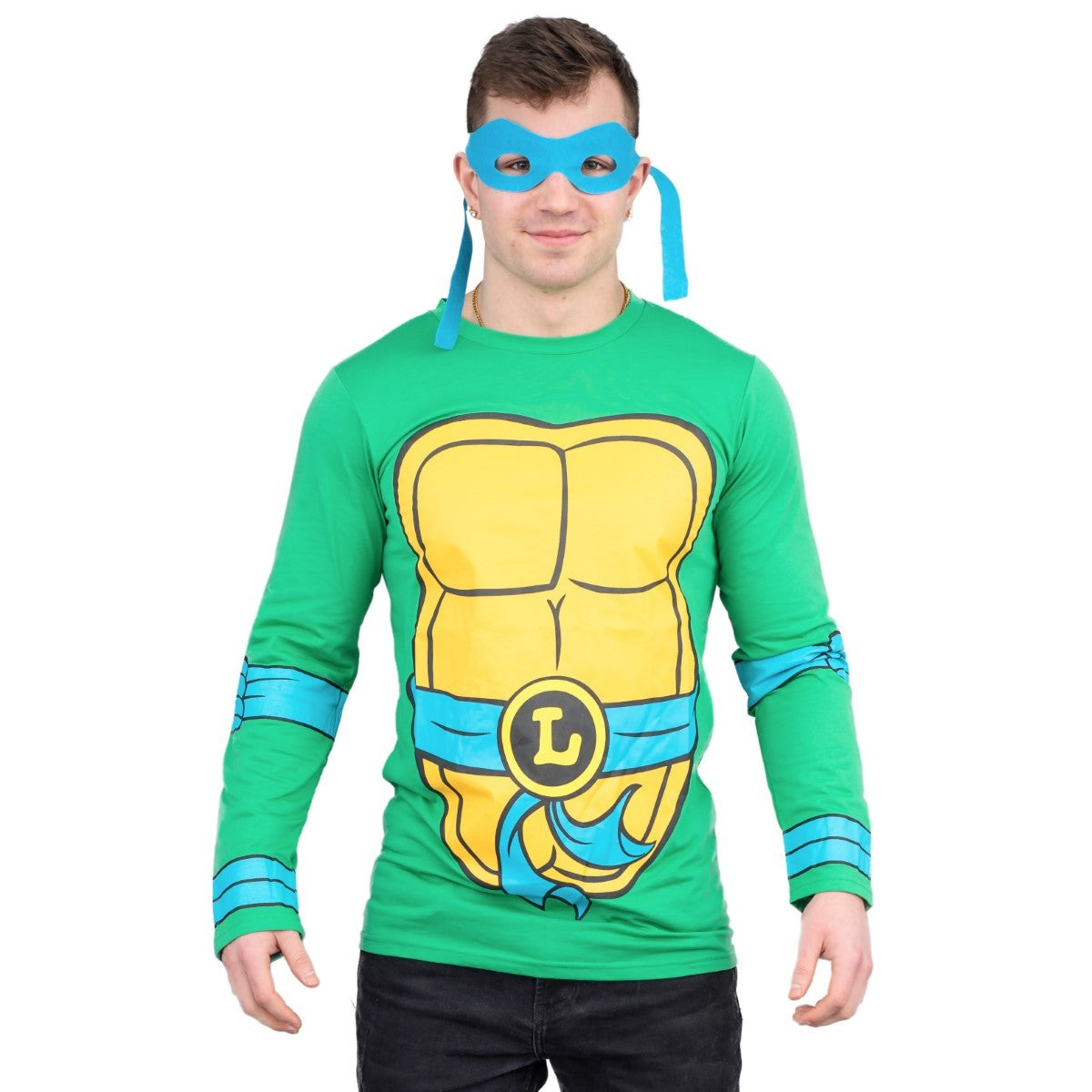 TMNT Long Sleeves Costume T Shirt & Eye Mask
