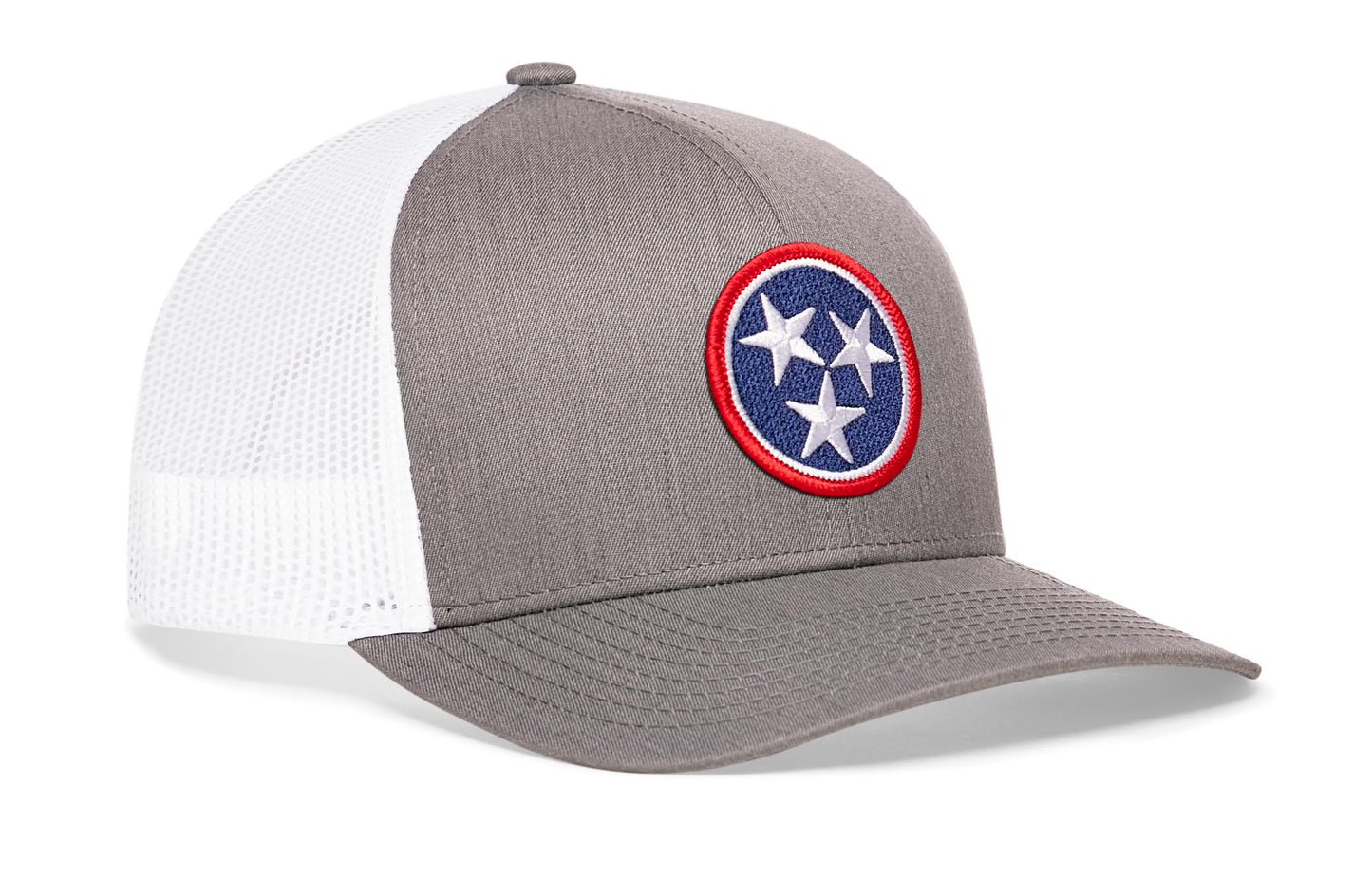 Tennessee Flag Trucker Haka Hat Gray-White TN Snapback