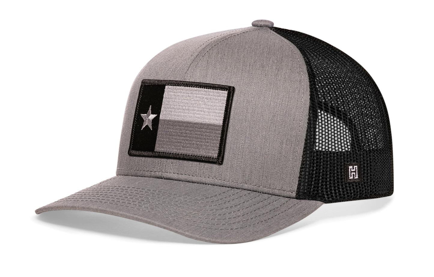 Texas Flag Trucker Haka Hat Gray-Black TX Snapback