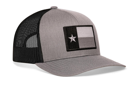 Texas Flag Trucker Haka Hat Gray-Black TX Snapback
