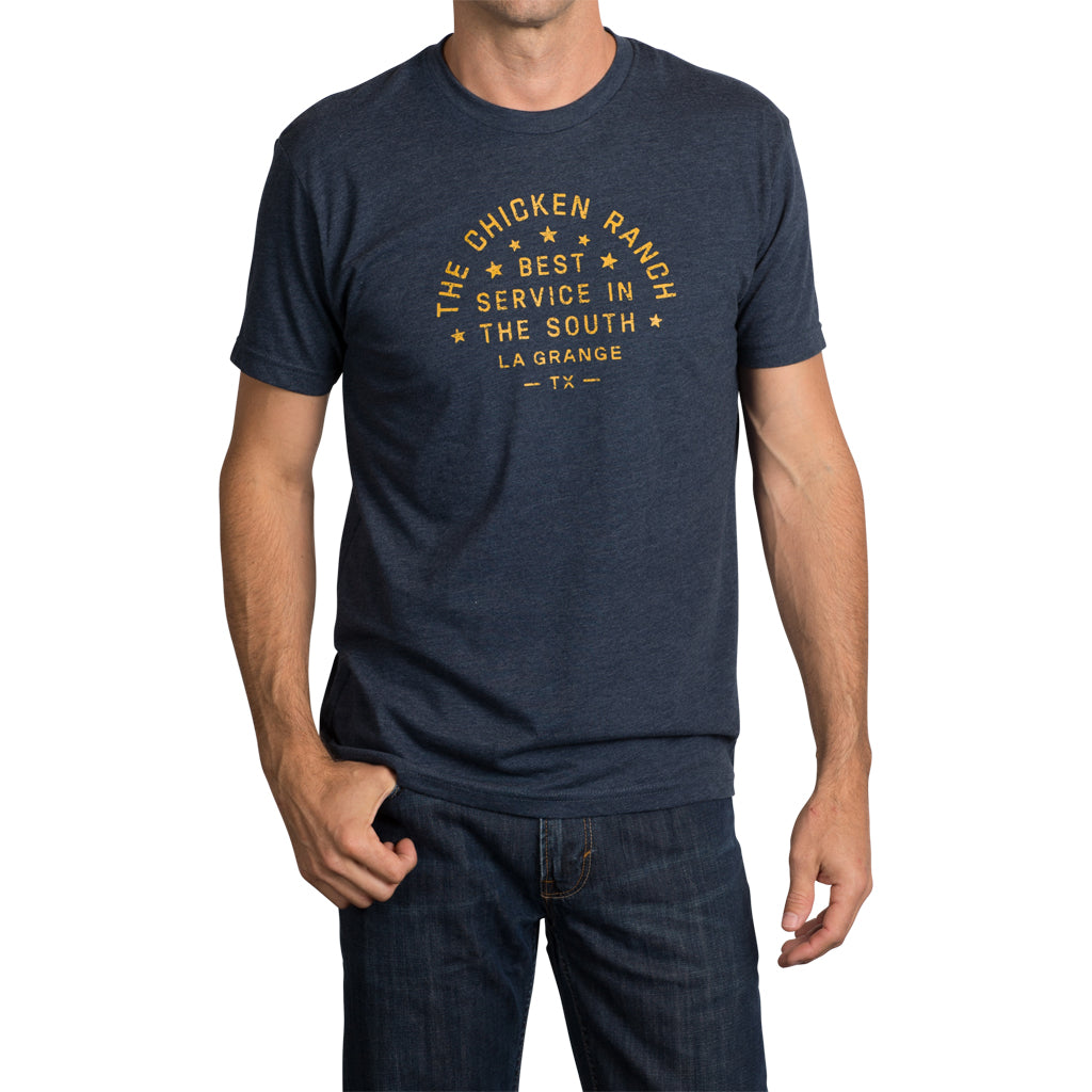 Paris Texas Apparel Co. The Chicken Ranch Mens T Shirt Navy Blue
