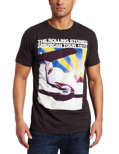The Rolling Stones Men'S The Rolling Stones Us Tour Plane T-Shirt, Black, Medium Mens T Shirt