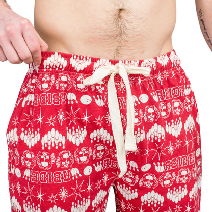 The Big Lebowski Bowling Pins Red Lounge Pants