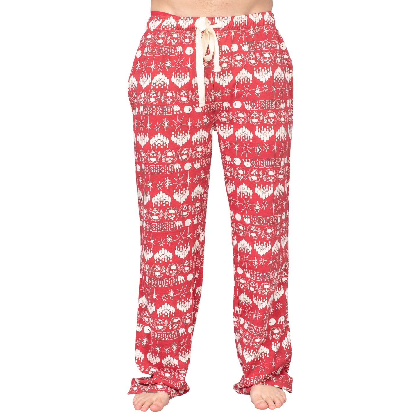 The Big Lebowski Bowling Pins Red Lounge Pants