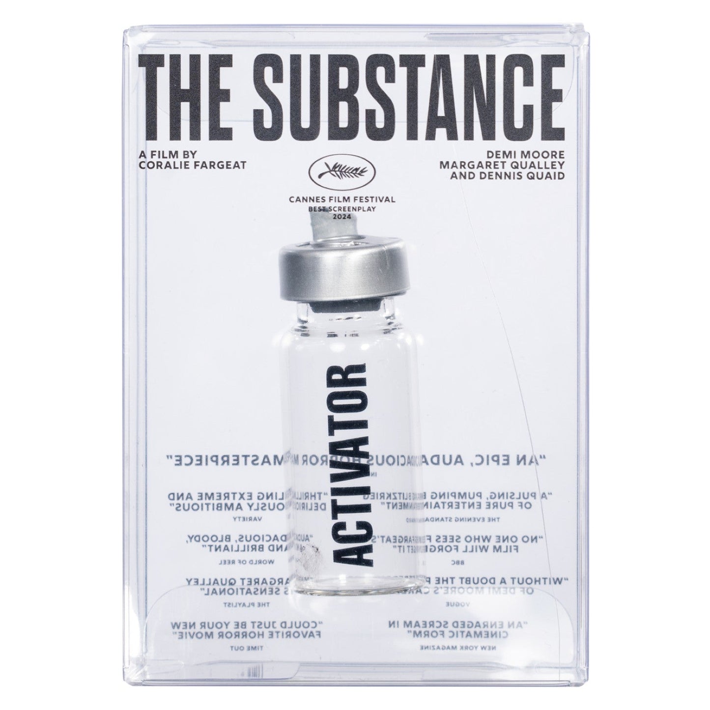 The Substance Activator Serum Vial Bottle with Display Collectable Box Halloween Costume Movie Prop Accessory for Adult Cosplay