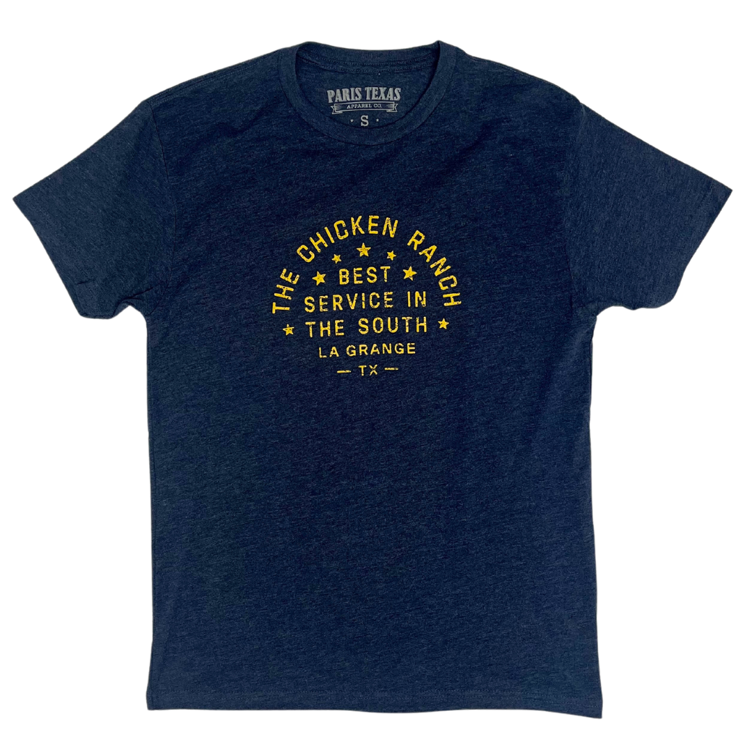Paris Texas Apparel Co. The Chicken Ranch Mens T Shirt Navy Blue