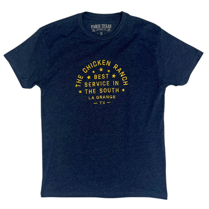 Paris Texas Apparel Co. The Chicken Ranch Mens T Shirt Navy Blue