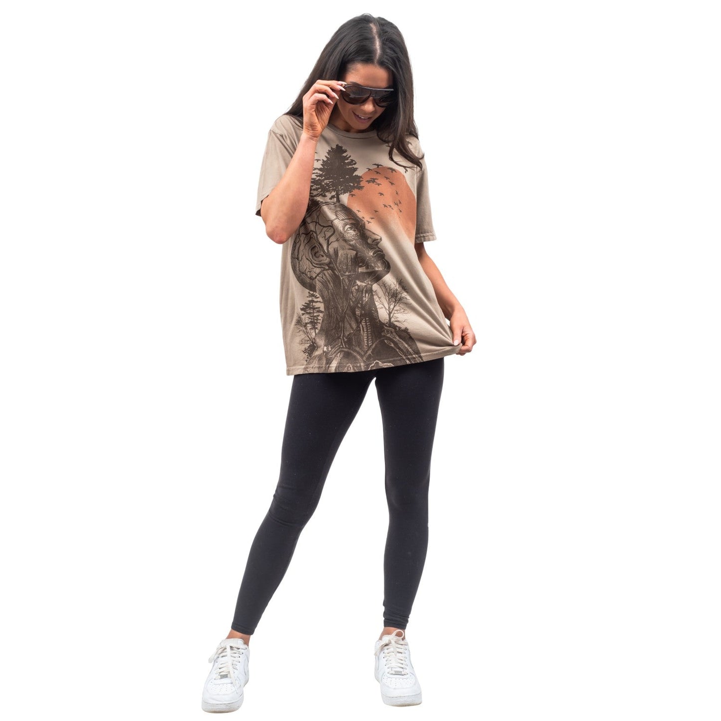 The Hangover Alan Human Tree Dark Khaki T Shirt
