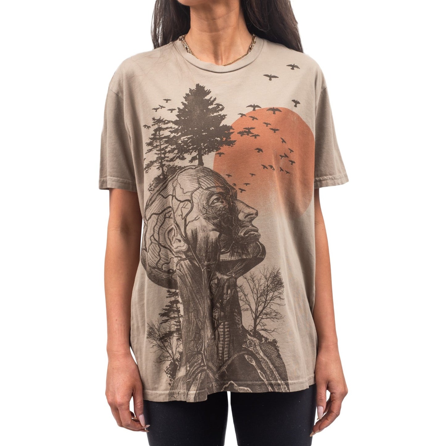 The Hangover Alan Human Tree Dark Khaki T Shirt