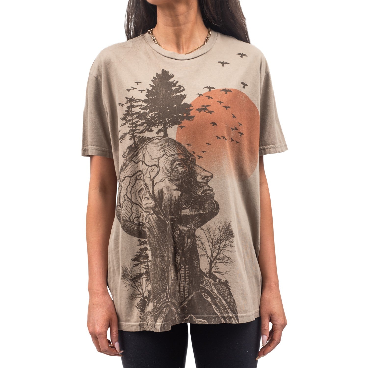 The Hangover Alan Human Tree Dark Khaki T Shirt
