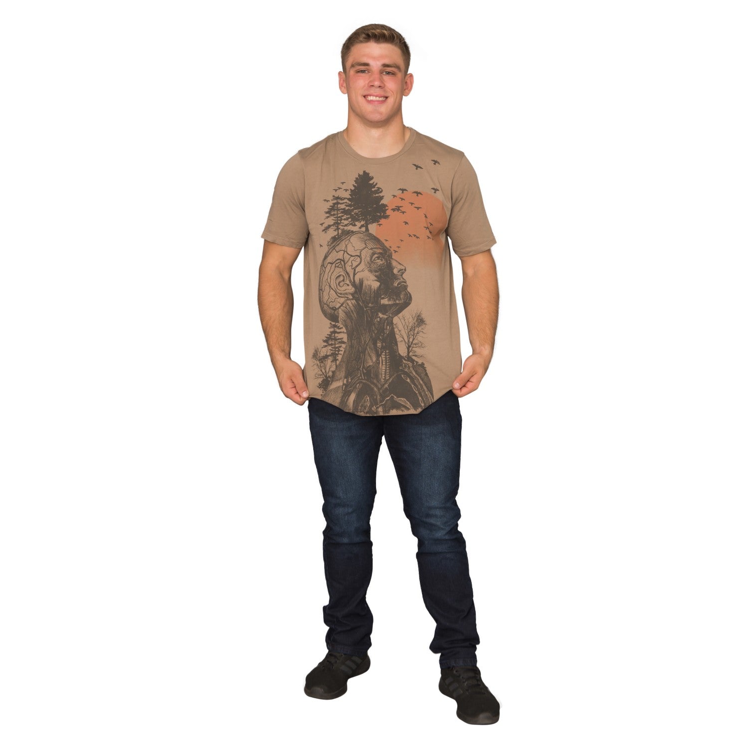 The Hangover Alan Human Tree Dark Khaki T Shirt