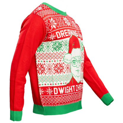The Office Men's Ugly Christmas Sweater Dreaming of A Dwight Christmas