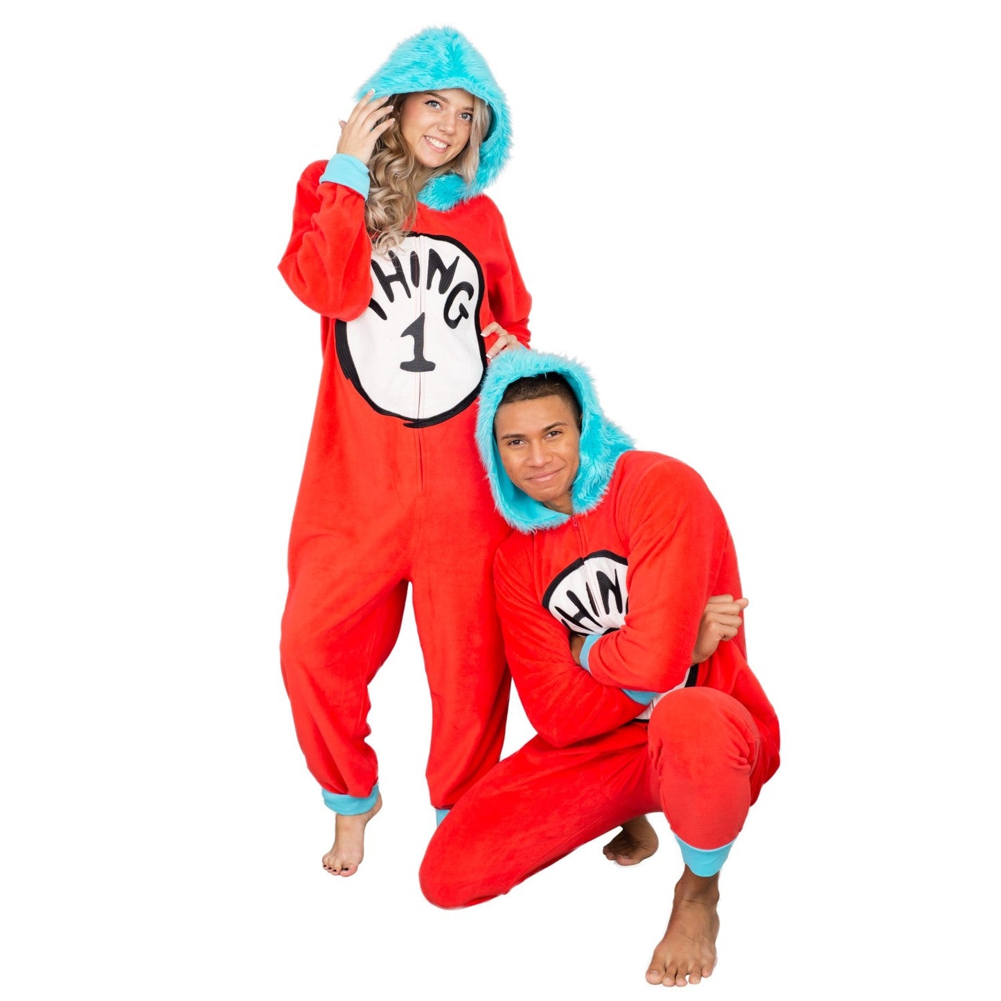 Thing 1 to 6 Interchangeable Patches Adult Union Suit