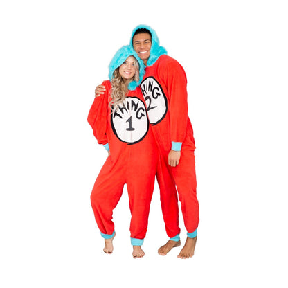 Thing 1 to 6 Interchangeable Patches Adult Union Suit
