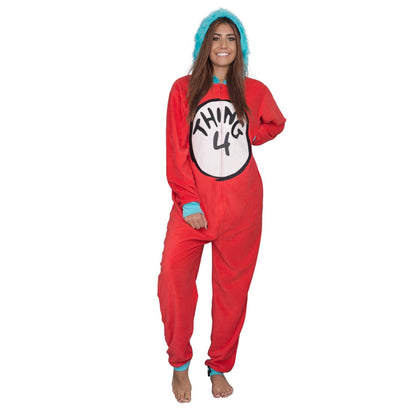 Thing 1 to 6 Interchangeable Patches Adult Union Suit