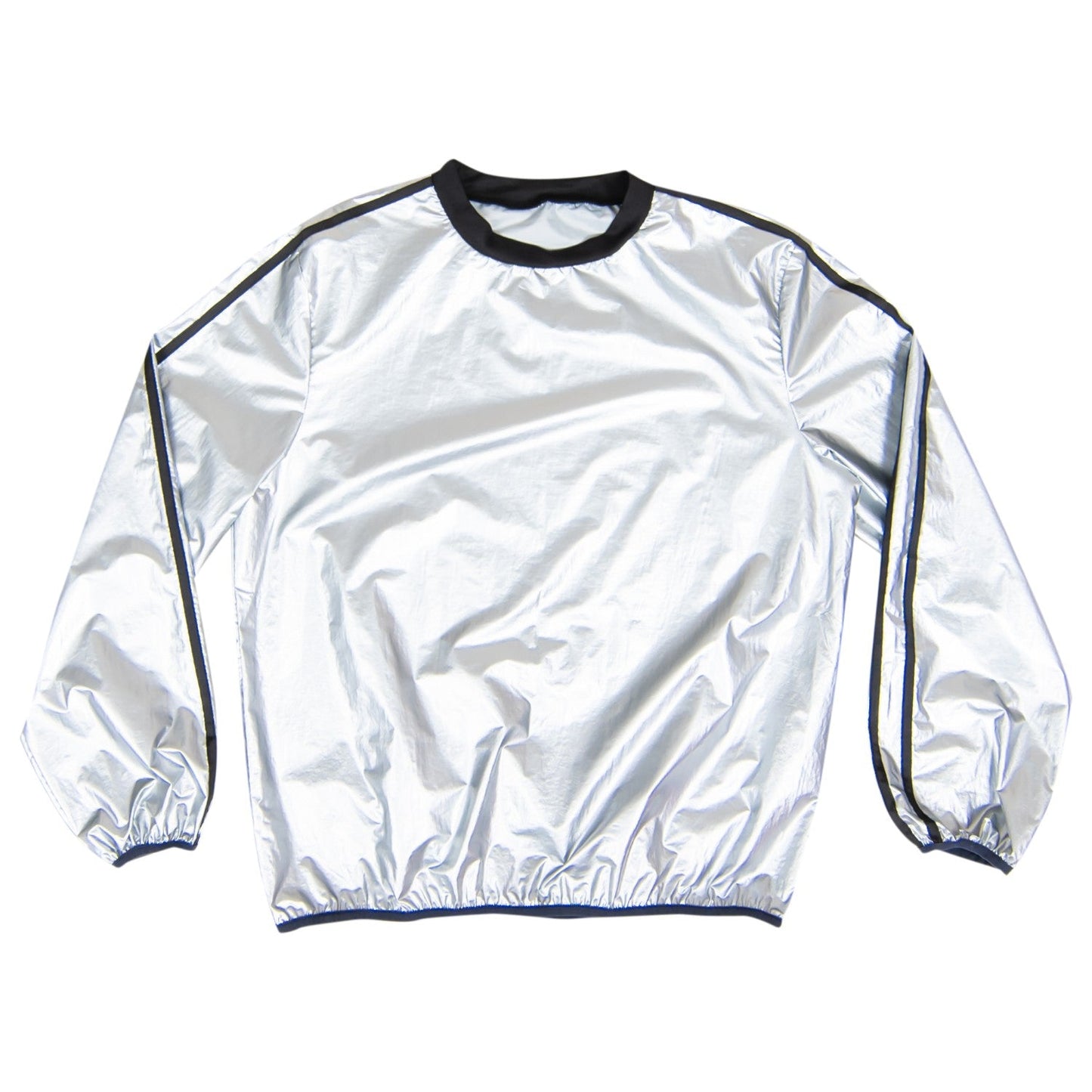 Todd and Margo Shiny Silver 2 Piece Workout Top and Pants Halloween Costume Set