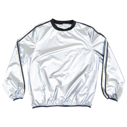 Todd and Margo Shiny Silver 2 Piece Workout Top and Pants Halloween Costume Set